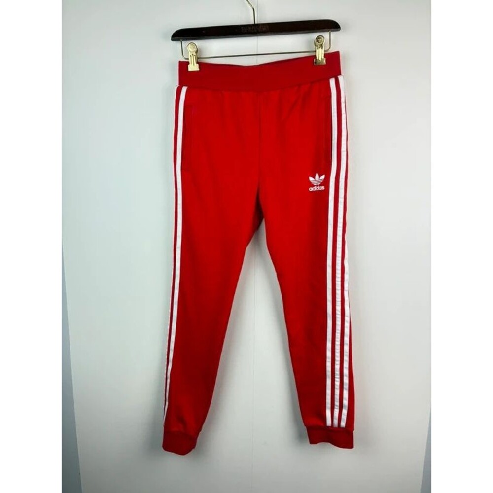 Adidas Kids' Red White Adicolor Superstar SST Track Pants Size 11/12 Y Medium